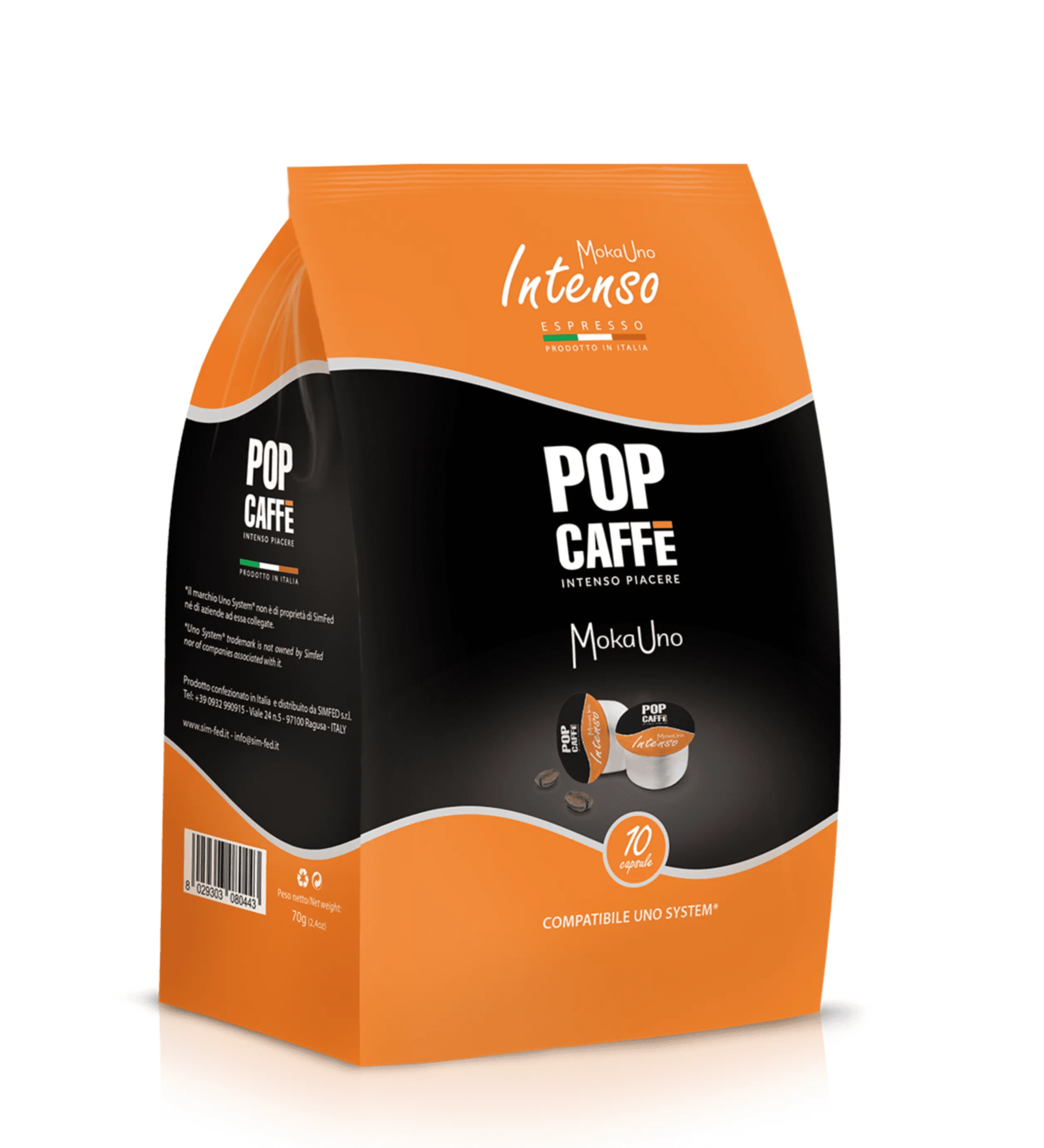 Moka Uno Pop Caffè Capsule UNO System INTENSO