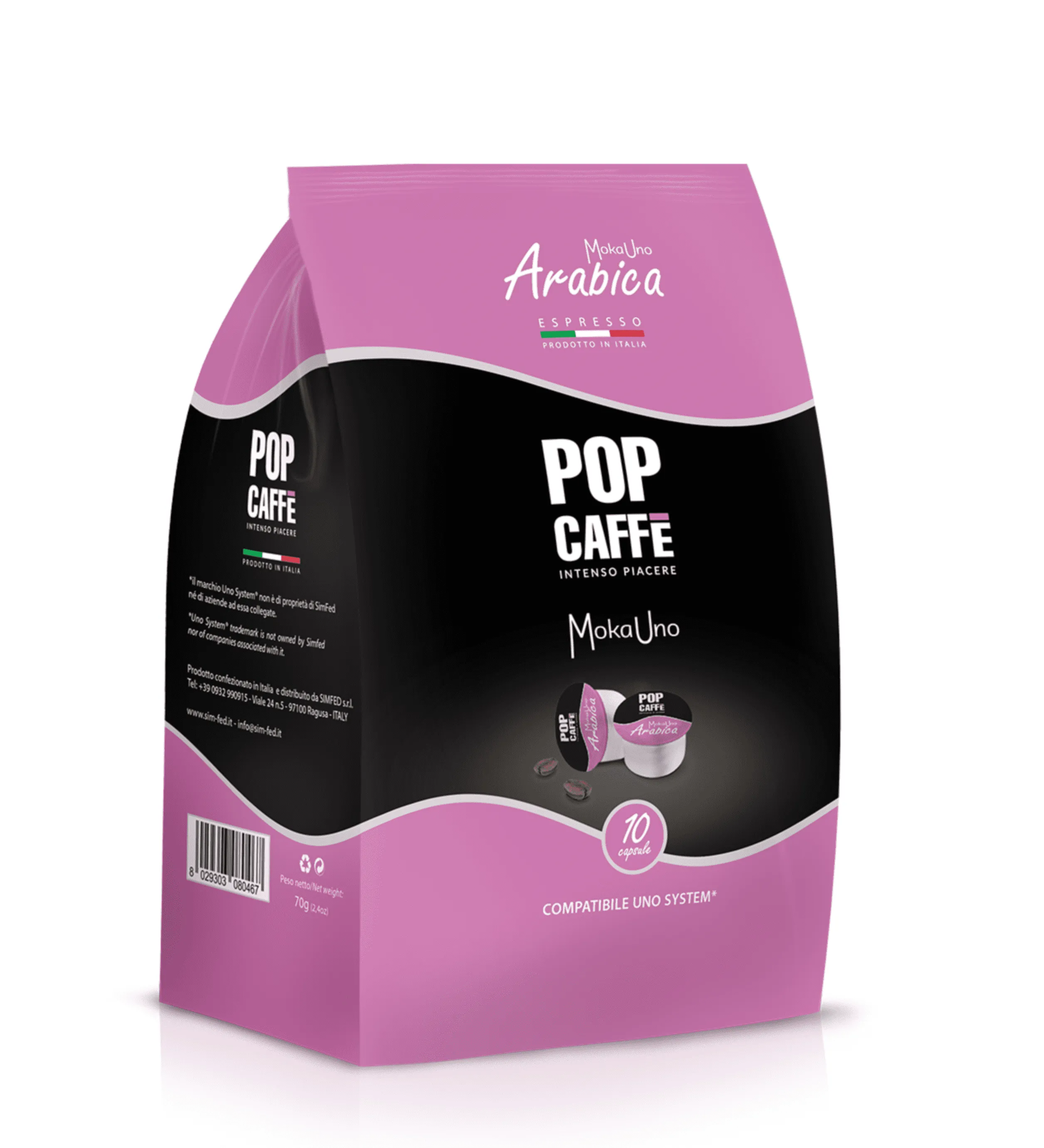 Moka Uno Pop Coffee Capsule UNO System ARABICA