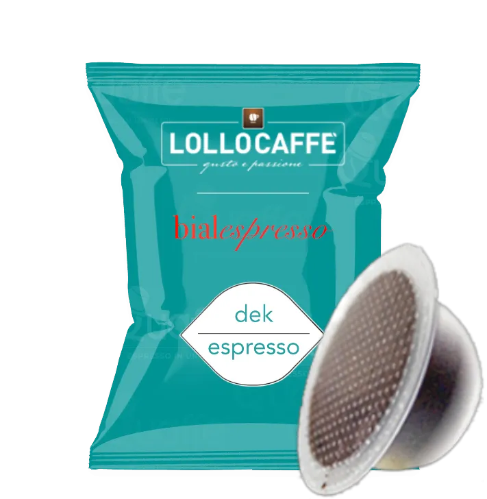 100 capsule Lollo Caffè DEK compatibili Bialetti - Decaffeinato