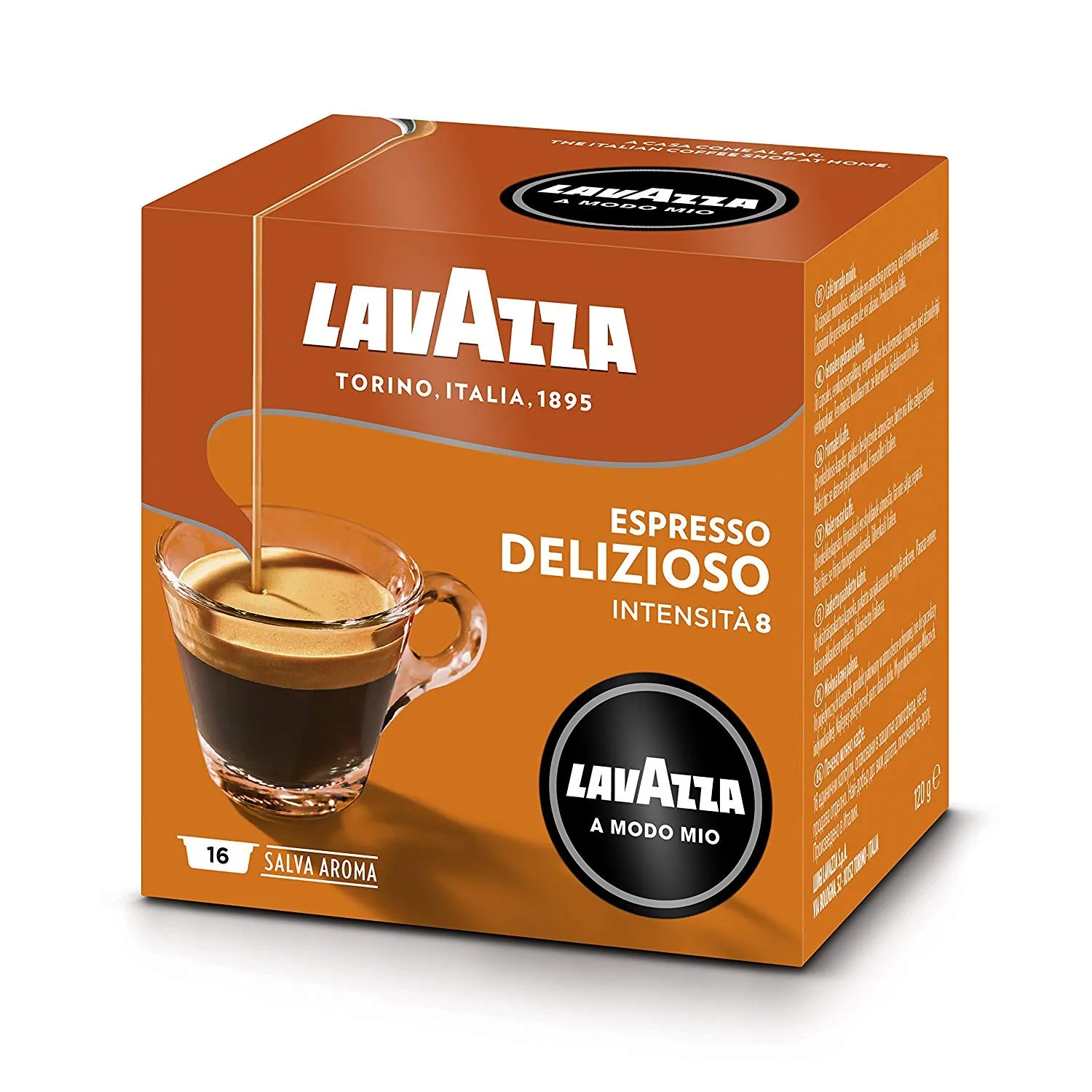 36 Lavazza A Modo Mio DELIZIOSO Capsule Caffè - Intensità 8, Arabica Brasiliana e Indiana