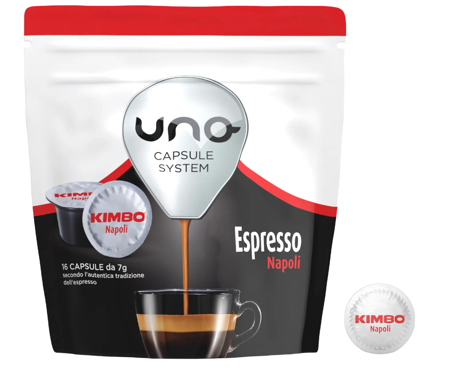 16 capsule originali caffè Kimbo Uno System NAPOLI - Espresso Napoli