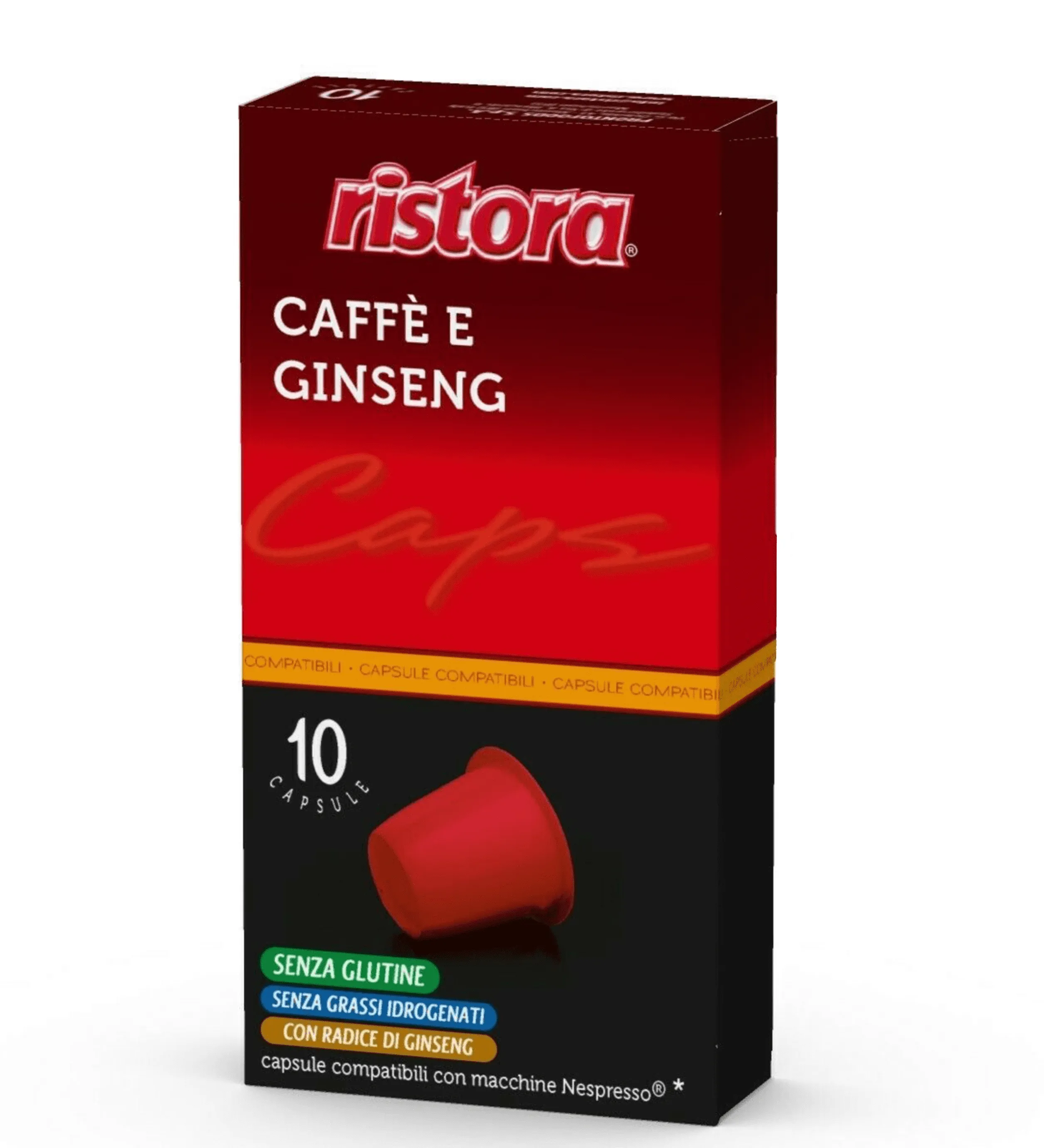10 Capsule Caffè al Ginseng Ristora - compatibili Nespresso