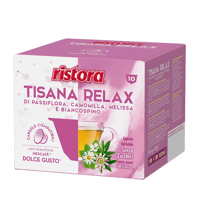 10 TISANA RELAX Ristora - capsule compatibili Nescafé Dolce Gusto