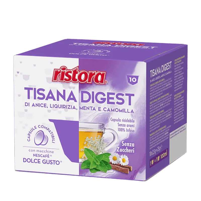 10 TISANA DIGEST Ristora - capsule compatibili Nescafé Dolce Gusto