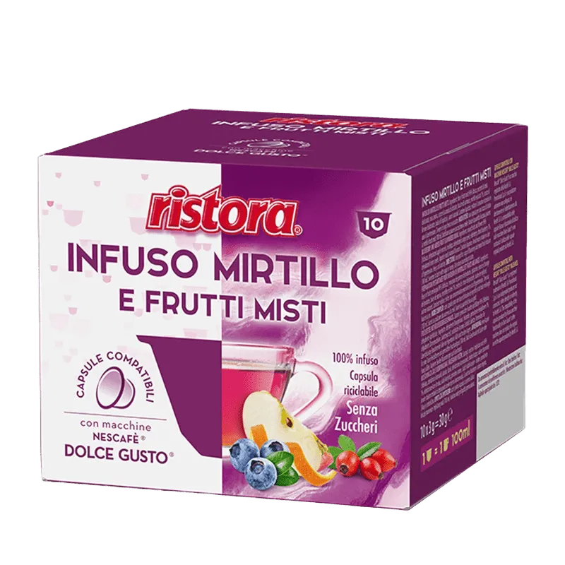 10 Capsule Infuso MIRTILLI E FRUTTI MISTI Ristora - Nescafé Dolce Gusto