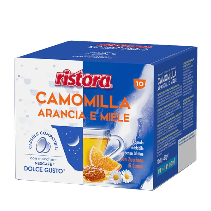 10 Capsule CAMOMILLA ARANCIA E MIELE Ristora - compatibili Nescafé Dolce Gusto