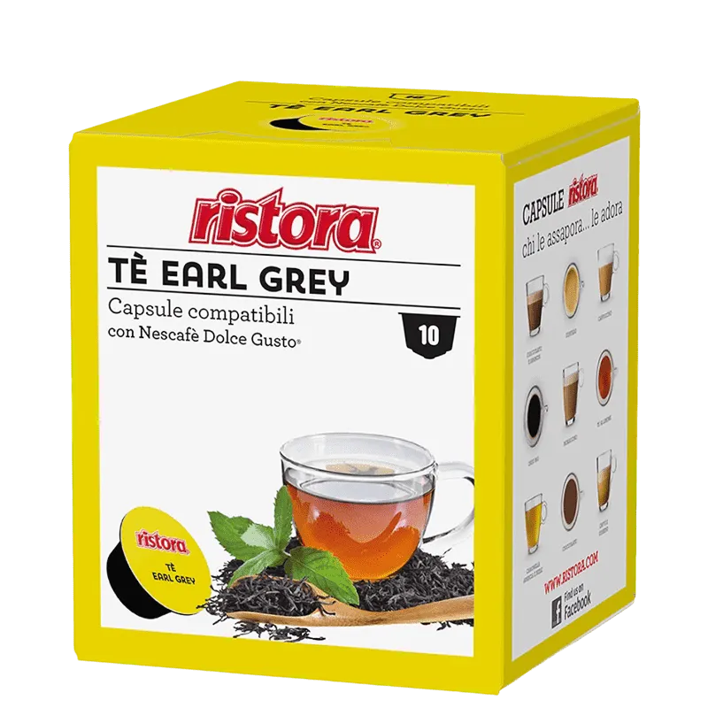 10 EARL GRAY Ristora Tea Capsule - compatibili Nescafé Dolce Gusto