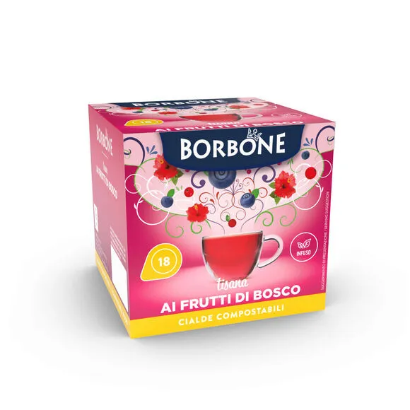 18 Borbone Infuso FRUTTI DI BOSCO Cialde ESE 44 Filtro Carta - Frutta