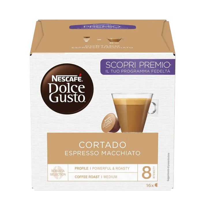 16 Originali Nescafè Dolce Gusto CORTADO Capsule - Ricetta Spagnola