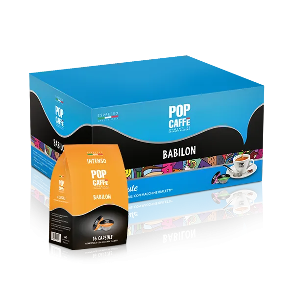 96 Pop Caffe Babilon INTENSO Capsule Bialetti Compatibili - Forte