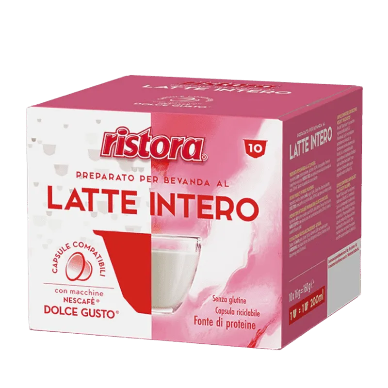 10 Capsule Ristora LATTE INTERO - compatibili Dolce Gusto