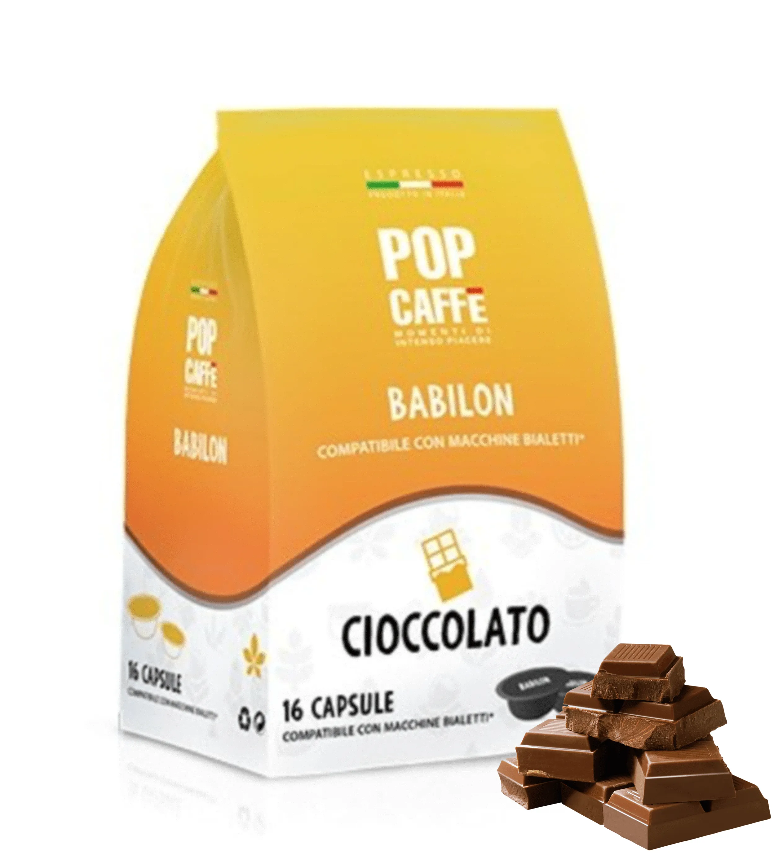 16 Capsule Cioccolato Pop Caffè - compatibili Bialetti