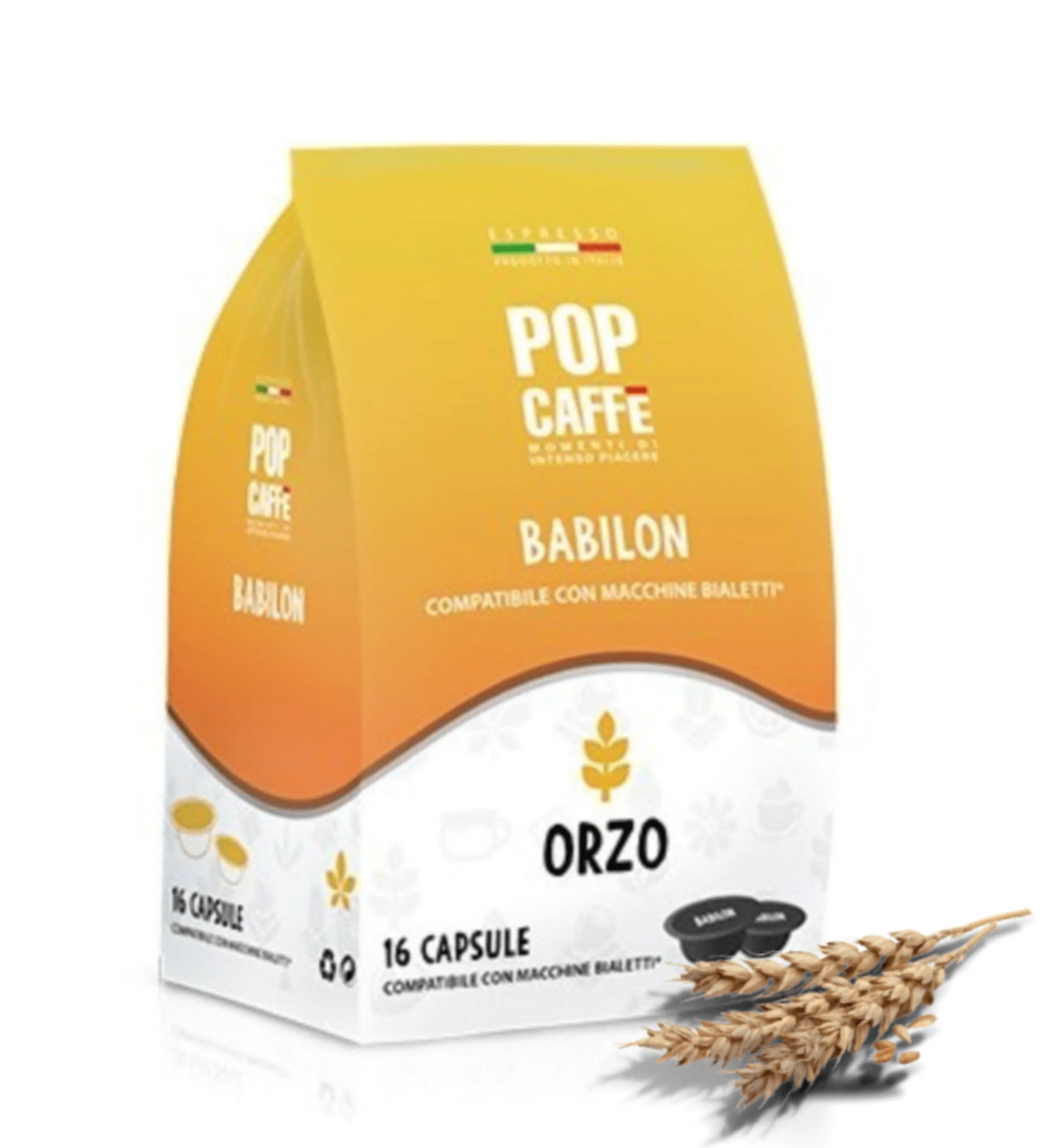 16 Capsule Orzo Pop Caffè - compatibili Bialetti