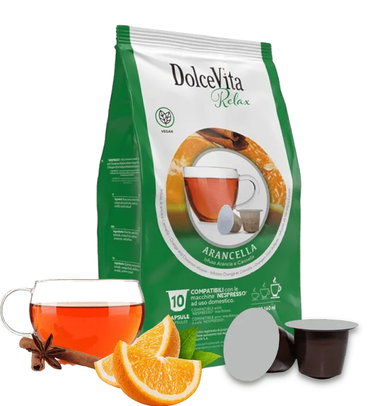 10 Capsule Dolce Vita Arancella Compatibili Nespresso - Arancia Cannella