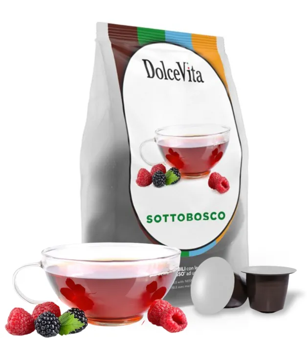 10 Capsule Dolce Vita Sottobosco Compatibili Nespresso - Tisana Frutti Bosco