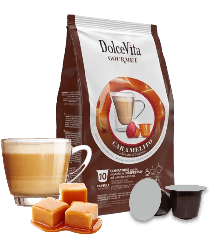 10pz Caramelito Dolce Vita Capsule Nespresso - Caffè Latte Caramello