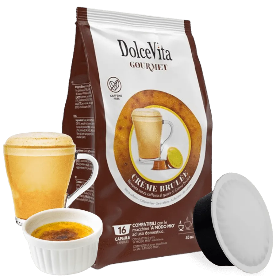 Crème Brûlée Dolce Vita 16 Capsule  Lavazza A Modo Mio - Crema Tostata