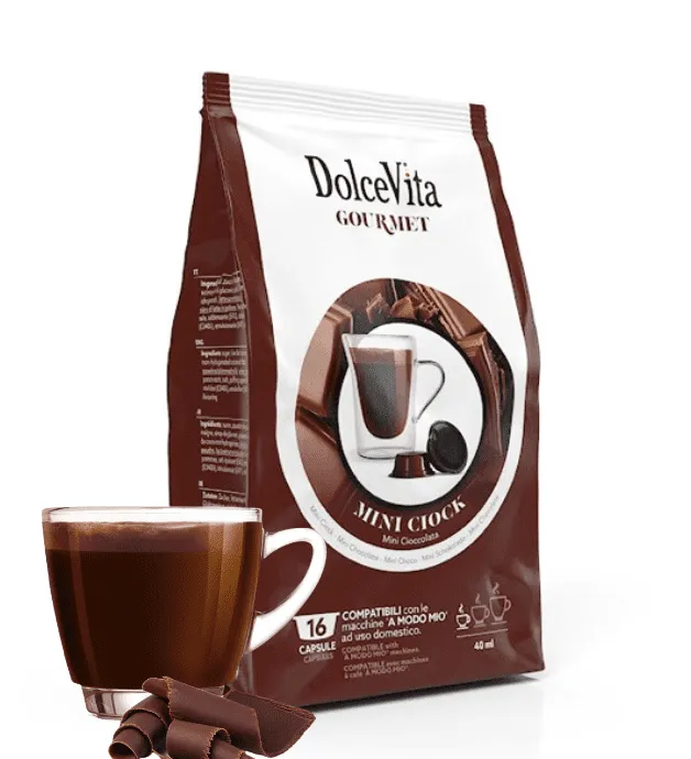 Mini Ciock Dolce Vita 16 capsule - Lavazza A Modo Mio - Cioccolato