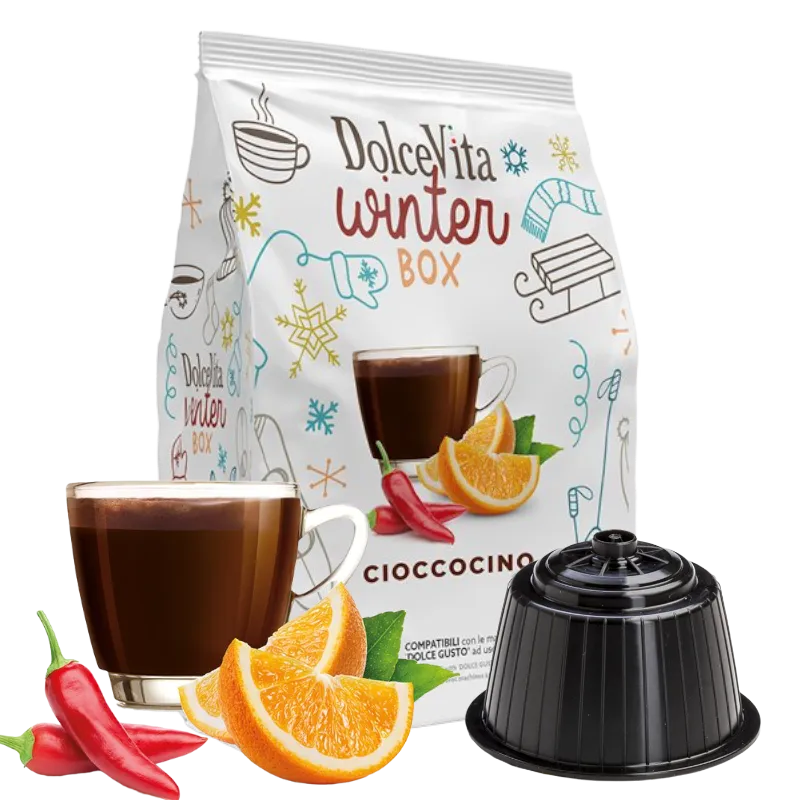 16 capsule Cioccolato Arancia Peperoncino Dolce Vita Nescafé Dolce Gusto compatibili