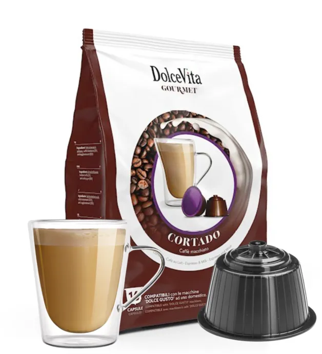 16 capsule Cortado Dolce Vita Nescafé Dolce Gusto compatibili