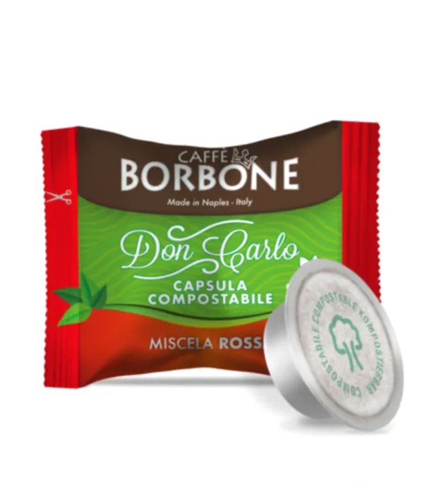 100 capsule Borbone Don Carlo Rossa Compostabili - compatibili Lavazza A Modo Mio