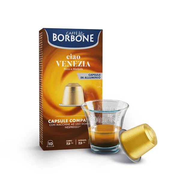 100 Capsule Alluminio Borbone Compatibili Nespresso CIAO VENEZIA