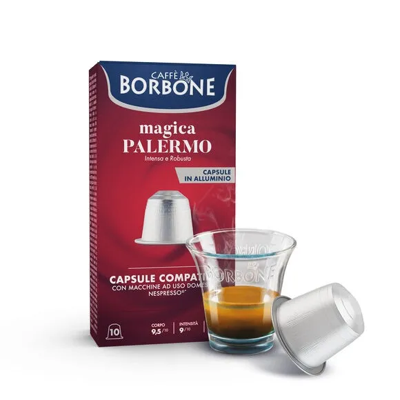 100 Capsule Alluminio Borbone Compatibili Nespresso PALERMO