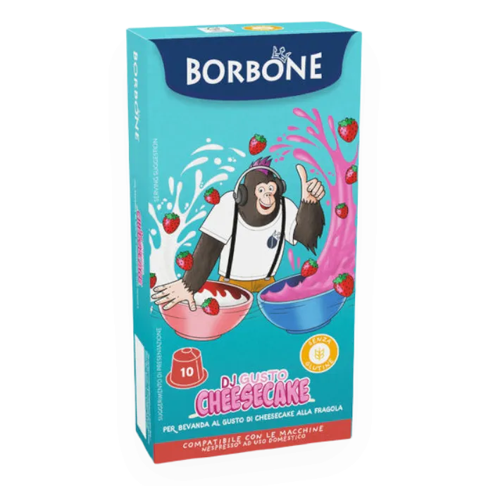 10 Capsule Borbone Fragola Cioccolato Bianco NESPRESSO
