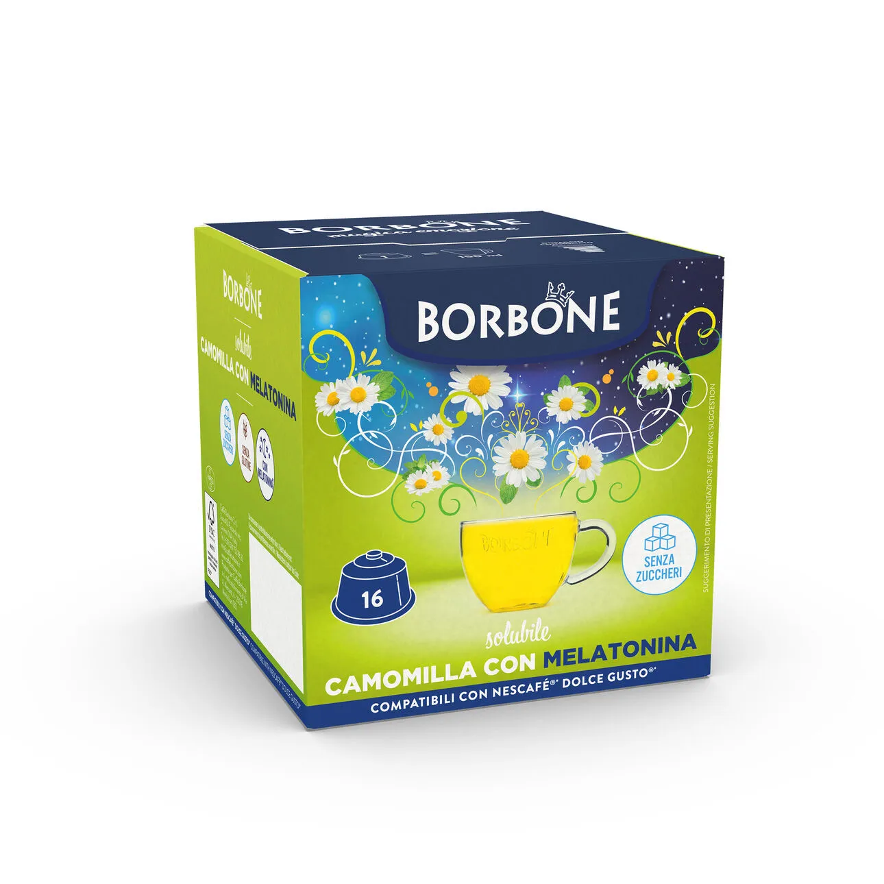 Camomilla con Melatonina Borbone Capsule compatibili NESCAFE DOLCE GUSTO