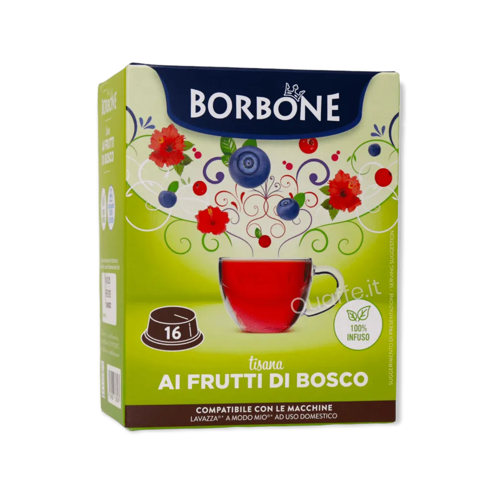 Tisana ai Frutti di Bosco Borbone Capsule compatibili LAVAZZA A MODO MIO