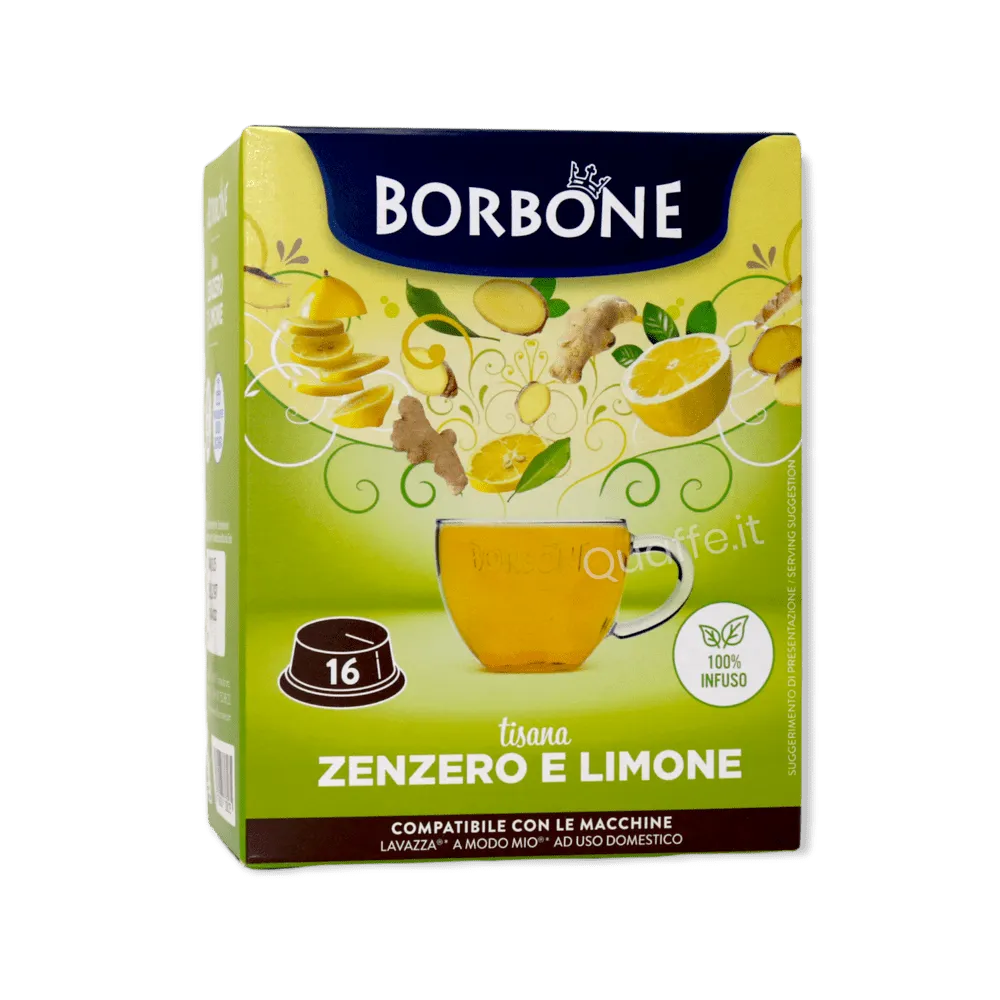 Tisana Zenzero e Limone Borbone Capsule compatibili LAVAZZA A MODO MIO