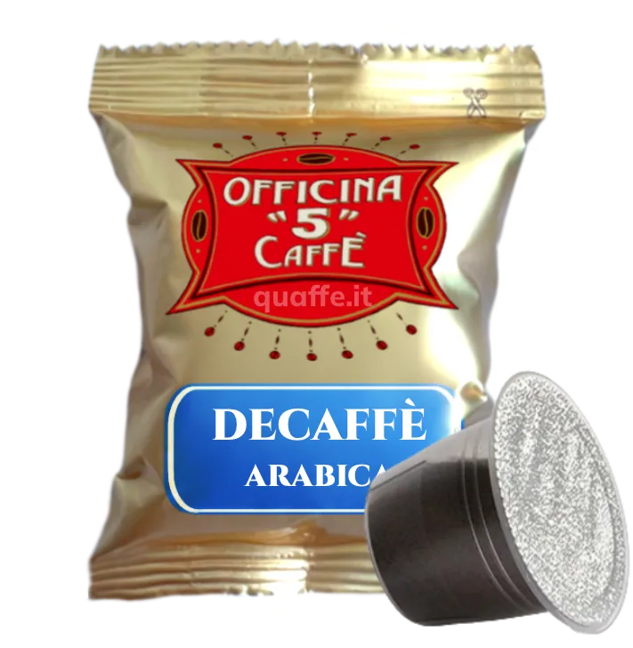 Officina 5 Caffè Miscela DECAFFEINATO ARABICA 100% capsule compatibili Nespresso