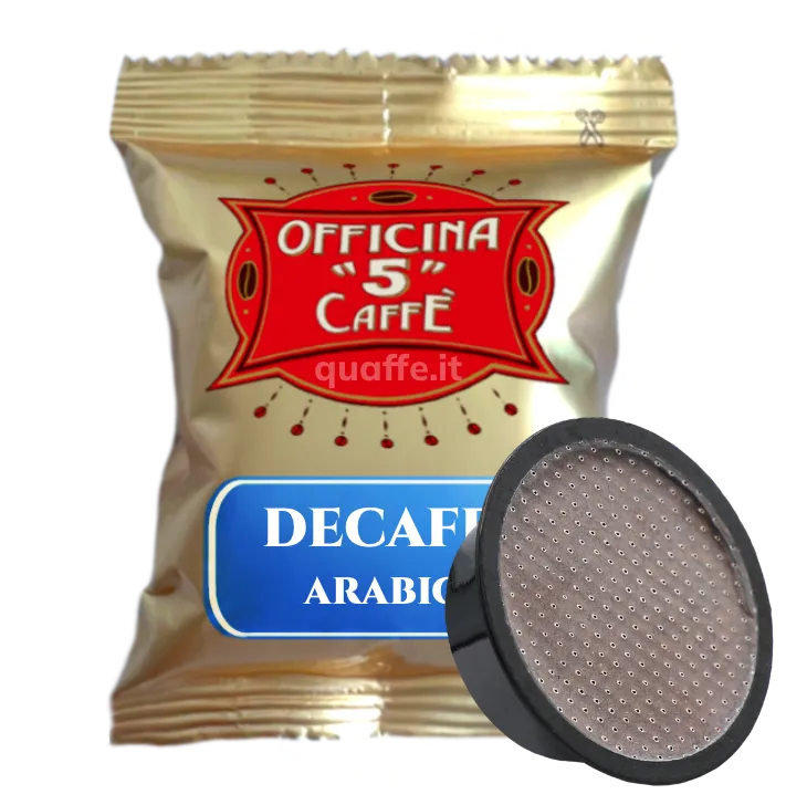 Officina 5 Caffè Miscela DECAFFEINATO ARABICA 100% capsule compatibili Lavazza A Modo Mio