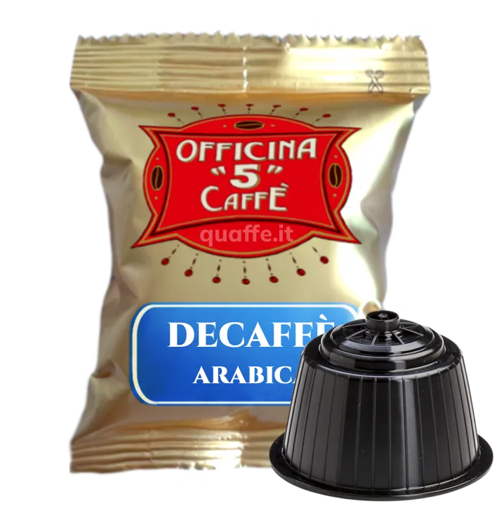 Officina 5 Caffè Miscela DECAFFEINATO ARABICA 100% capsule compatibili Nescafè Dolce Gusto