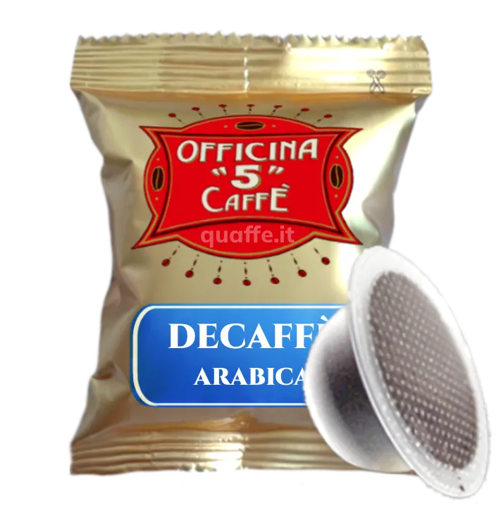 Officina 5 Caffè Miscela DECAFFEINATO ARABICA 100% capsule compatibili Bialetti