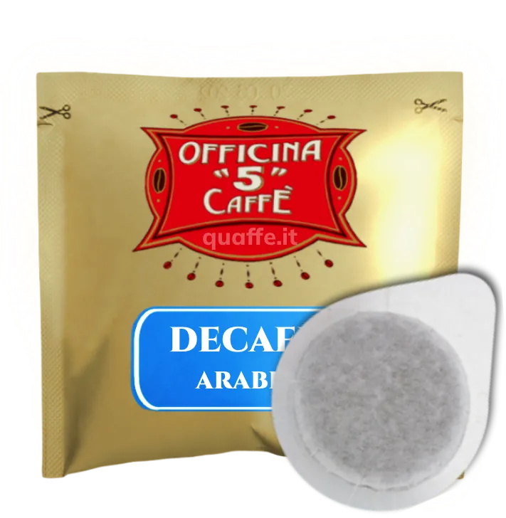 Officina 5 Caffè Miscela DECAFFEINATO ARABICA 100% Cialde Ese Compostabili