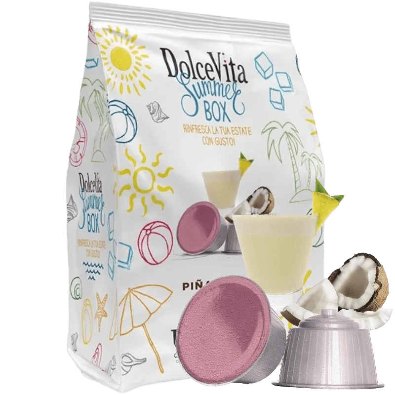 16 Capsule Dolce Vita PINA COLADA ICE compatibili NESCAFE DOLCE GUSTO Summer box