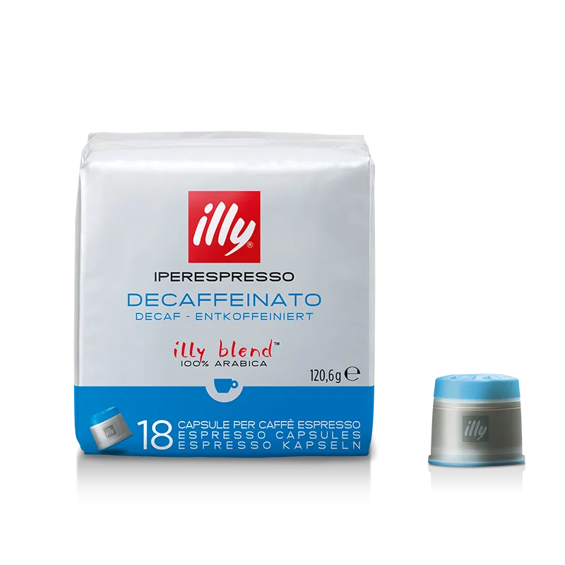 18 Capsule Caffè ILLY Iperespresso tostato DECAFFEINATO