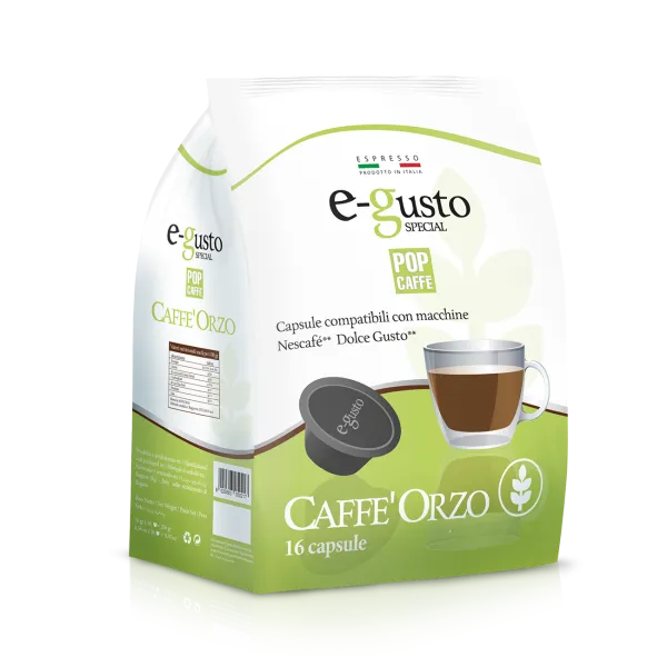 16 Capsule Pop Caffè ORZO e-Gusto compatibili Dolce Gusto