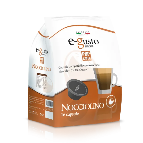 16 Capsule Pop Caffè NOCCIOLINO e-Gusto capsule compatibili Dolce Gusto