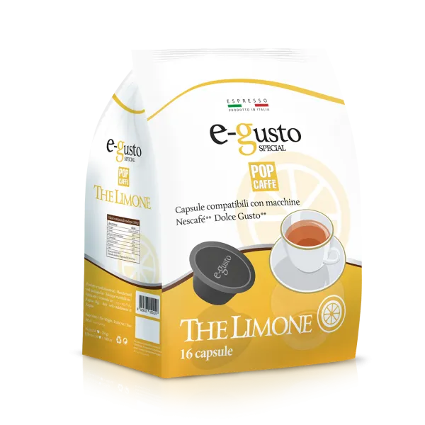 16 capsule Pop Caffè TE LIMONE e-Gusto compatibili Dolce Gusto