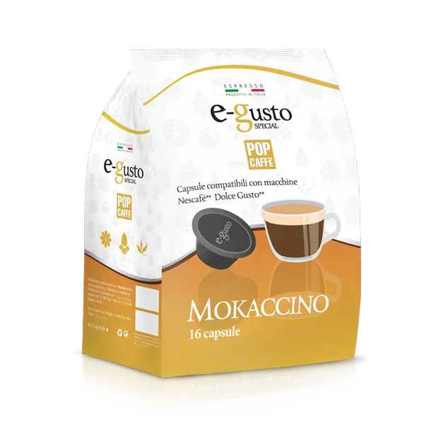 16 Capsule Pop Caffè MOKACCINO e-Gusto compatibili Dolce Gusto