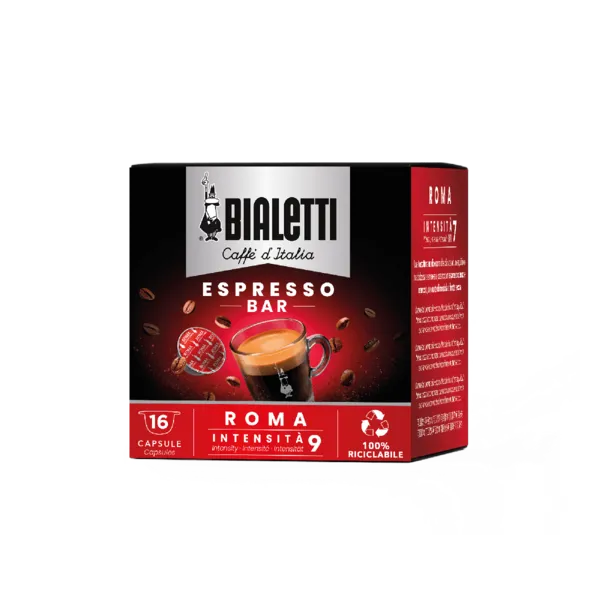 Box 16 Capsule Caffè Bialetti Miscela ROMA originale