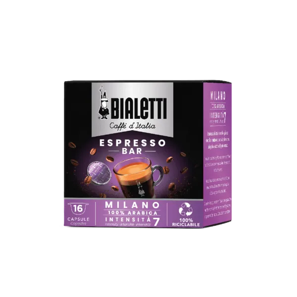 Box 16 Capsule Caffè Bialetti Miscela MILANO originale