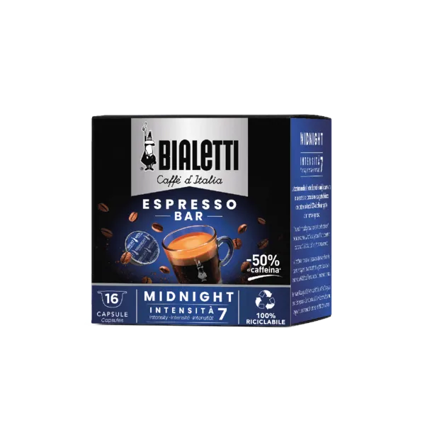 Box 16 Capsule Caffè Bialetti Miscela MIDNIGHT originale