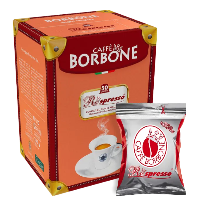 50 capsule Borbone Respresso Miscela ROSSA compatibili Nespresso
