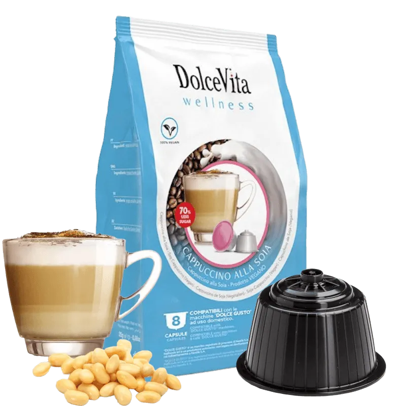 CAPPUCCINO DI SOIA compatibili NESCAFE DOLCE GUSTO capsule Dolce Vita