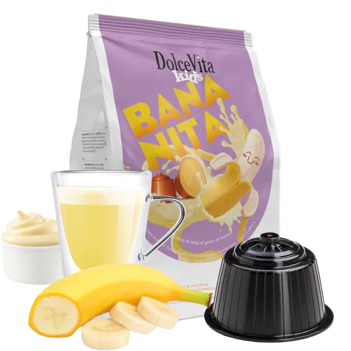 BANANITA Kids compatibili NESCAFE DOLCE GUSTO capsule Dolce Vita