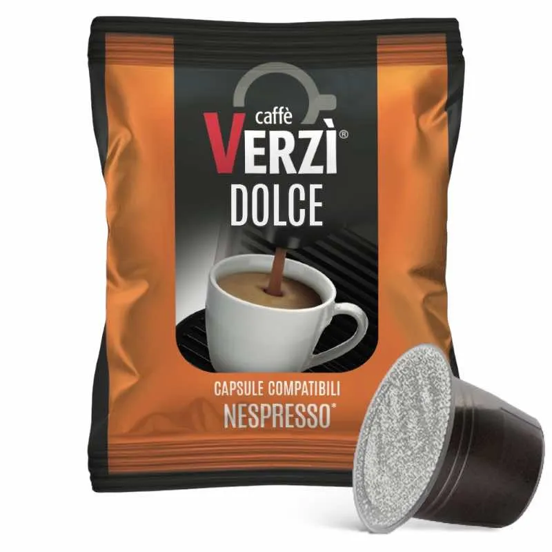 100 Capsule Caffè Verzì Miscela DOLCE compatibili Nespresso