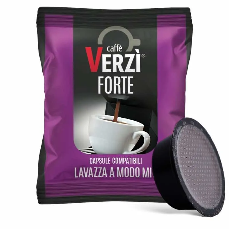 50 Capsule Caffè Verzì Miscela FORTE compatibili A Modo Mio
